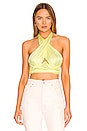 view 1 of 4 Rana Cross Front Crop Top in Yellow