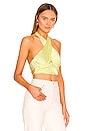 view 2 of 4 Rana Cross Front Crop Top in Yellow