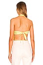 view 3 of 4 Rana Cross Front Crop Top in Yellow