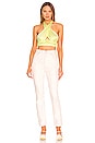 view 4 of 4 Rana Cross Front Crop Top in Yellow