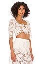 view 2 of 4 Malika Crop Top in White