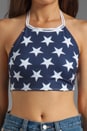 view 3 of 4 Patriotic Crop Top in Stars