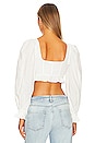 view 3 of 4 Heather Crop Top in White