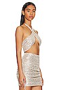 view 2 of 5 Candice Cross Front Crop Top in Silver