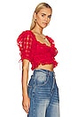 view 2 of 4 Hannah Crop Top in Red