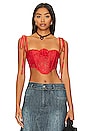 view 1 of 4 Niala Bustier Top in Red