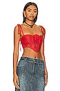 view 2 of 4 Niala Bustier Top in Red