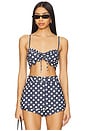 view 1 of 4 Dolly Denim Dot Bra Top in Indigo