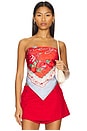 view 1 of 4 I Love You Scarf Top in Red