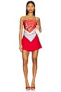 view 4 of 4 I Love You Scarf Top in Red