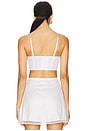 view 3 of 5 Glitter Grid Bustier Top in White
