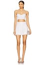 view 4 of 5 Glitter Grid Bustier Top in White