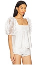 view 2 of 4 Daisy Eyelet Top in White