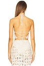 view 3 of 4 Floral Crochet Coverup Top in White