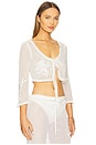 view 2 of 4 Rose Crochet Top in White