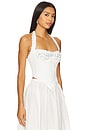 view 2 of 4 Tea Time Poplin Bustier Top in White