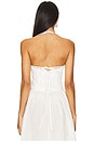 view 3 of 4 Tea Time Poplin Bustier Top in White