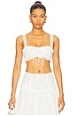 view 1 of 4 Daisy Lace Crop Top in White