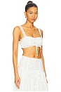 view 2 of 4 Daisy Lace Crop Top in White