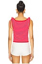 view 3 of 5 Regatta Stripe Knit Top in Red