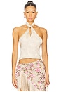 view 1 of 5 Esme Silk Jacquard Top in Pink