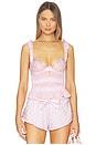 view 1 of 4 Slotted Hearts Bustier in Pink