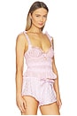 view 2 of 4 Slotted Hearts Bustier in Pink