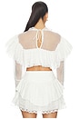 view 3 of 4 Beckett Crop Top in White