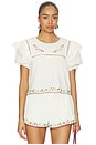view 1 of 5 Leah Cotton Top in Cream