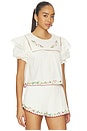 view 2 of 5 Leah Cotton Top in Cream