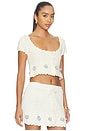 view 2 of 5 Lara Top in Cream Blue
