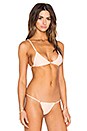 view 2 of 4 Tiny Tanlines Triangle Bikini Top in Peach