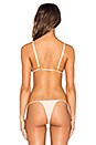 view 3 of 4 Tiny Tanlines Triangle Bikini Top in Peach
