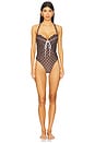 view 2 of 4 Chocolate Dot One Piece Swimsuit in Chocolate