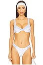 view 1 of 4 Floral Stems Underwire Bikini Top in White