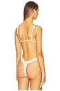 view 3 of 4 TOP BIKINI TRIANGULAR DAISY EYELET in White