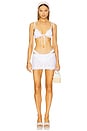 view 4 of 4 TOP BIKINI TRIANGULAR DAISY EYELET in White
