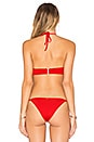 view 3 of 4 Mallorca Ring Halter Top in Ferrari Red