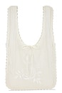 view 1 of 4 Rose Crochet Tote in White