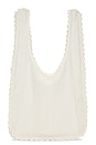 view 2 of 4 Rose Crochet Tote in White