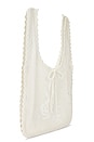 view 3 of 4 Rose Crochet Tote in White