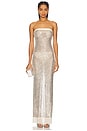 view 1 of 4 Elizabeth Dress in Beige Sequin