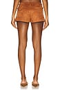 view 4 of 6 Bobbi Trouser Short in Chocolate Suede