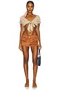 view 5 of 6 Bobbi Trouser Short in Chocolate Suede
