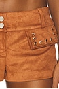 view 6 of 6 Bobbi Trouser Short in Chocolate Suede