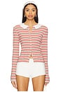 view 1 of 5 EDITH カーディガン in Scarlet Stripe