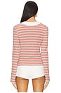 view 3 of 5 EDITH カーディガン in Scarlet Stripe