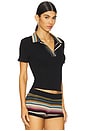 view 2 of 4 Allea Top in Multi Crochet Stripe