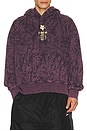 view 2 of 6 Image Print Fleece Hoodie in Plum Purple
