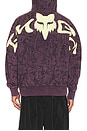 view 3 of 6 Image Print Fleece Hoodie in Plum Purple